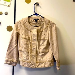 GAP heavy linen crop jacket size s